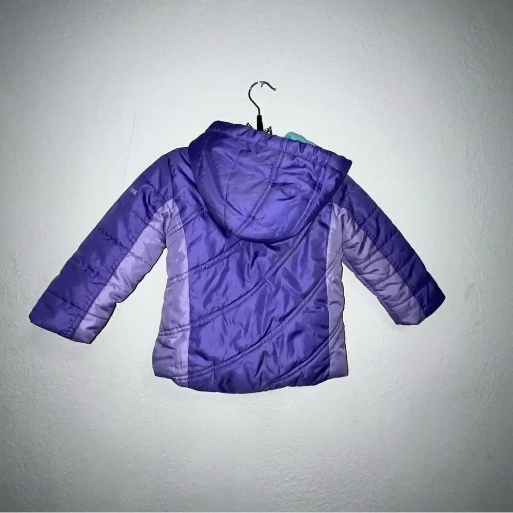 Kid's Pacific Trail Purple Hooded Puffer Jacket